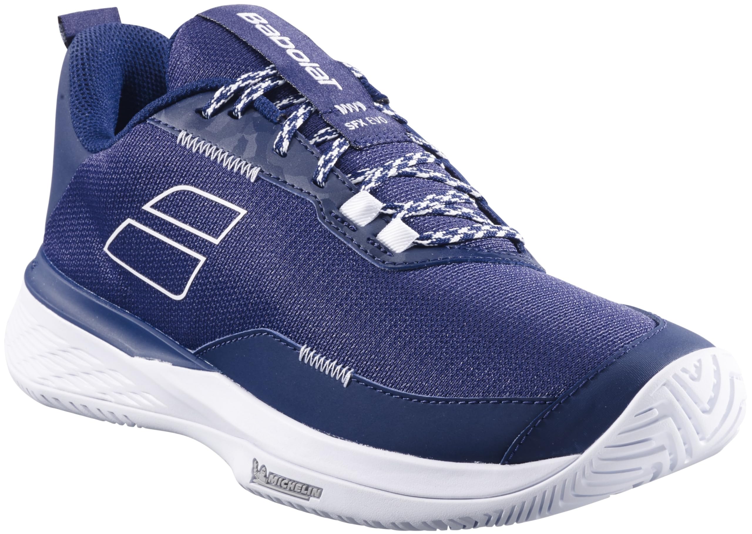 Babolat Men's SFX Evo All Court Tennis Shoes, Dark Blue/White (Men's US Size 9)