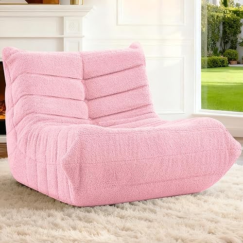 Miniatura 16 de HABUTWAY Puf Otomano, Reposapiés, Silla junto a la Chimenea, Sofá Puf Perezoso de Espuma Viscoelástica para Sala de Estar, Dormitorio, Dormitorio