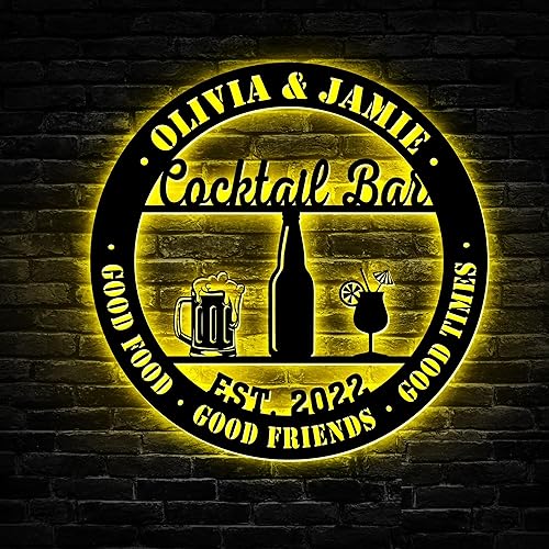 Miniatura 1 de Letrero de metal personalizado para bar de cóctel, letrero de cóctel, salón de bebidas, regalo para amantes del cóctel, regalo del día del padre,