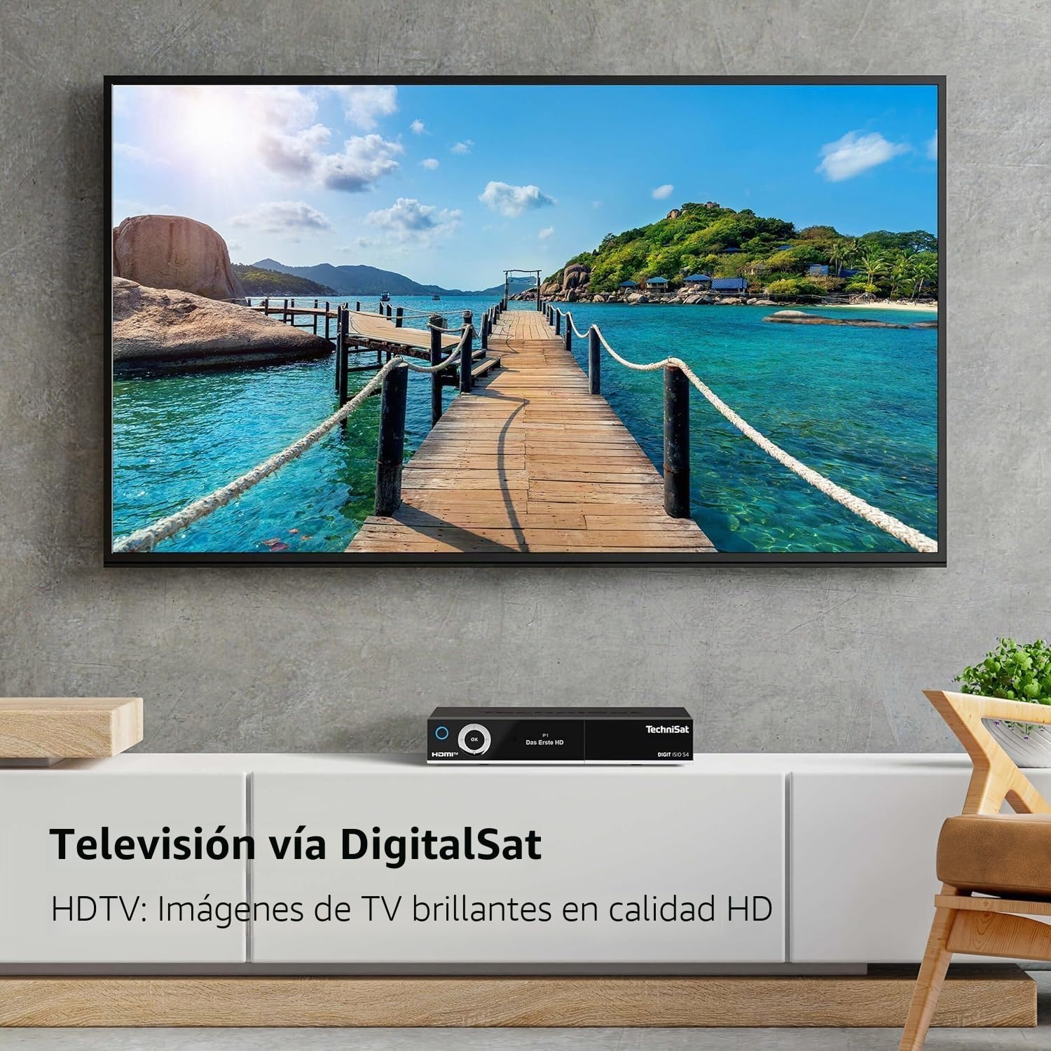TechniSat Digit ISIO S4 - Receptor satélite Twin con Pantalla alfanumérica (HDTV Twin-Tuner, DVB-S2, función de grabación PVR vía USB o en Red, HbbTV, Ci+, HDMI) Negro