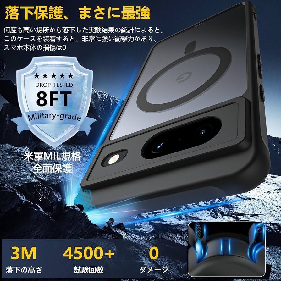 pixel8 ほぼ未使用　フイルム、ケース付き Amazon.co.jp: Google Pixel8 ケース 【ガラスフィルム付き