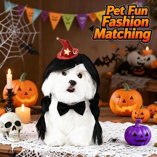 Miniatura 9 de Disfraz de Navidad para perro, orejeras de perro, protección contra el ruido, orejas de perro, sombreros cálidos, máscara divertida de ladrones y