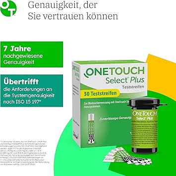 onetouch select plus test strips: 30 blood sugar test strips compatible with the onetouch select plus blood sugar meter