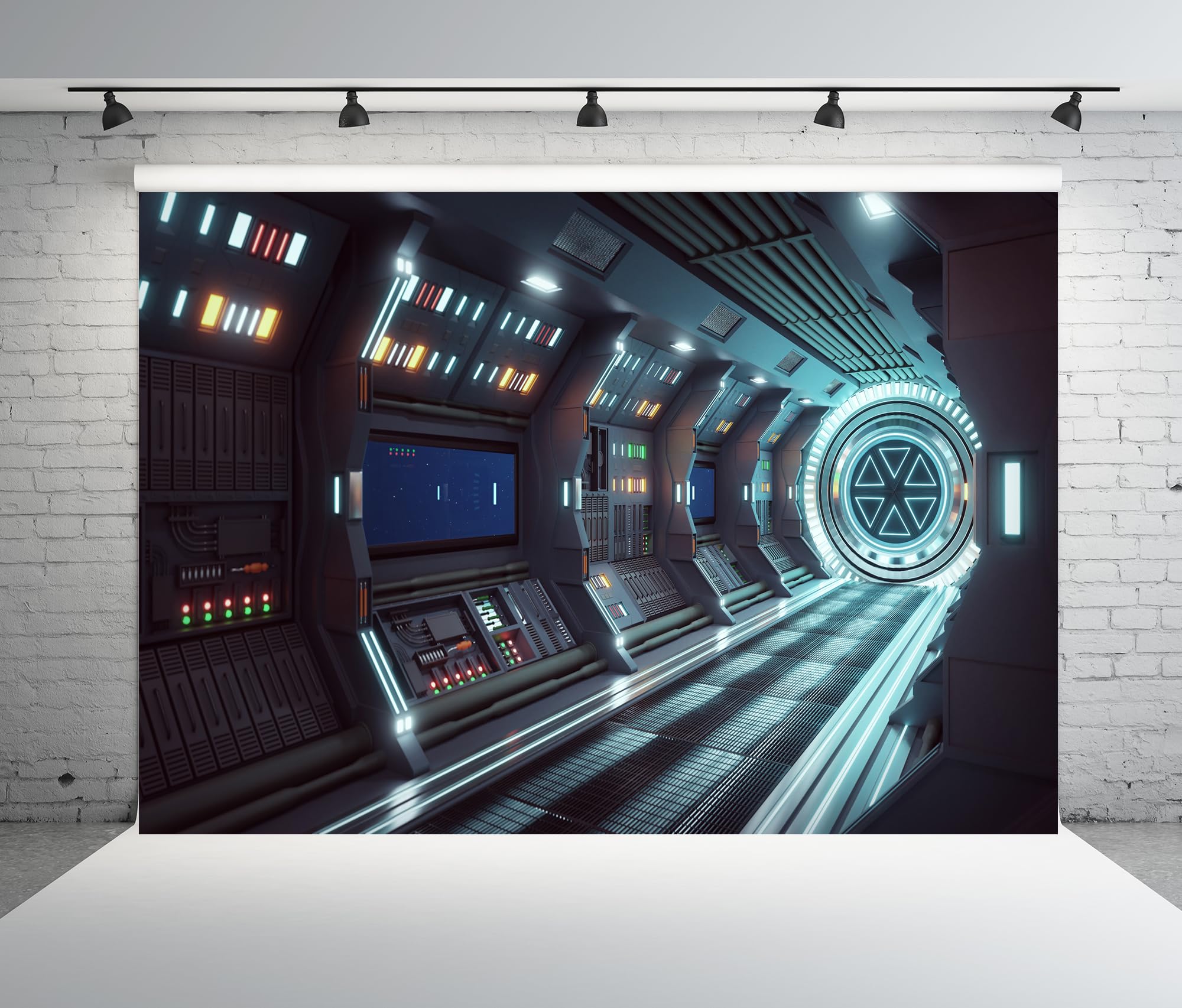 Vinyl 12x10 Ft Spaceship Backdrop Outer Space Station Science Fiction - View #12