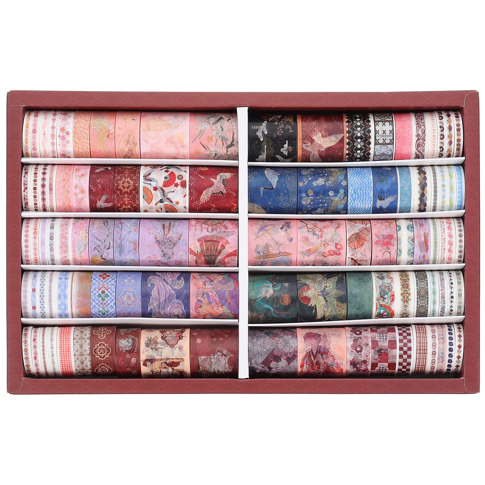 Washi Tape und Kreative Selbstgemacht Projekte für Scrapbooking 100 Rollen aus Japanischem Papier mit Festem und Handreißfunktion Dekorationsband Dekoratives