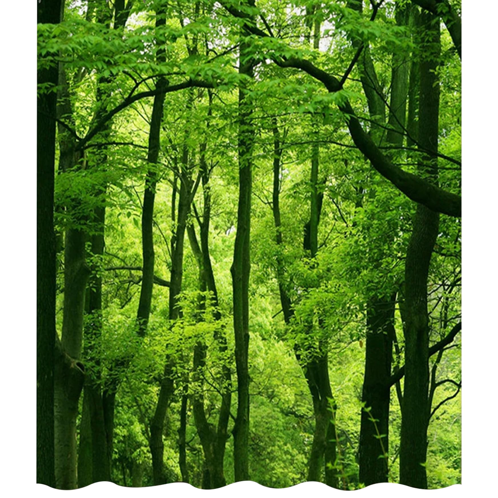 Rideaux de terrasse à motif forêt pour tonnelle et balcon