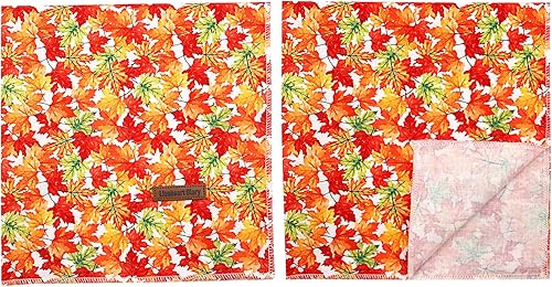 Miniatura 3 de Lionheart glory Bandana de otoño para perro, 1 paquete de bufanda lavable suave para perro, pañuelo cuadrado ajustable para perros medianos y grandes