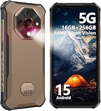 Ulefone Armor X16 Pro 5G Rugged Smartphone, 16GB+256GB MTK Dimensity 6300 Android 15, 64MP+25MP Main Camera, 10360mAh, 6.56" 120Hz Corning Gorilla Screen, IP68/69K Waterproof, Widevine L1 - Sand Dune