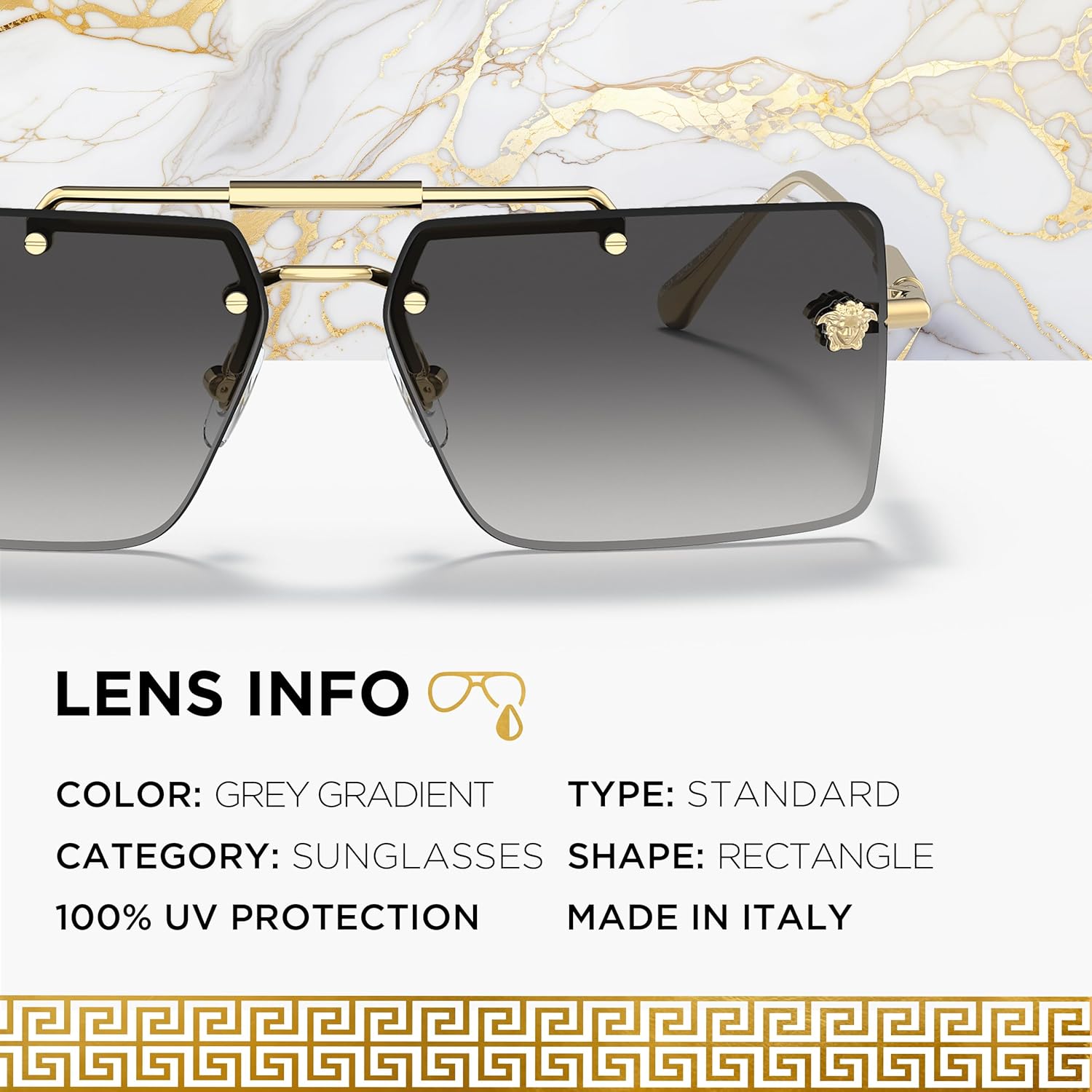 Versace VE2245 Óculos de sol retangulares não polarizados de 60 mm para mulheres – Armação de metal dourado com hastes douradas, 100% de proteção UV, óculos de sol leves e… em promoção! Veja a oferta e mais achadinhos de Óculos de sol 4 Hoje é o melhor dia para comprar Versace VE2245 Óculos de sol retangulares não polarizados de 60 mm para mulheres – Armação de metal dourado com hastes douradas, 100% de proteção UV, óculos de sol leves e… com aquele preço maroto! Promoção! Aproveite a oferta! 4