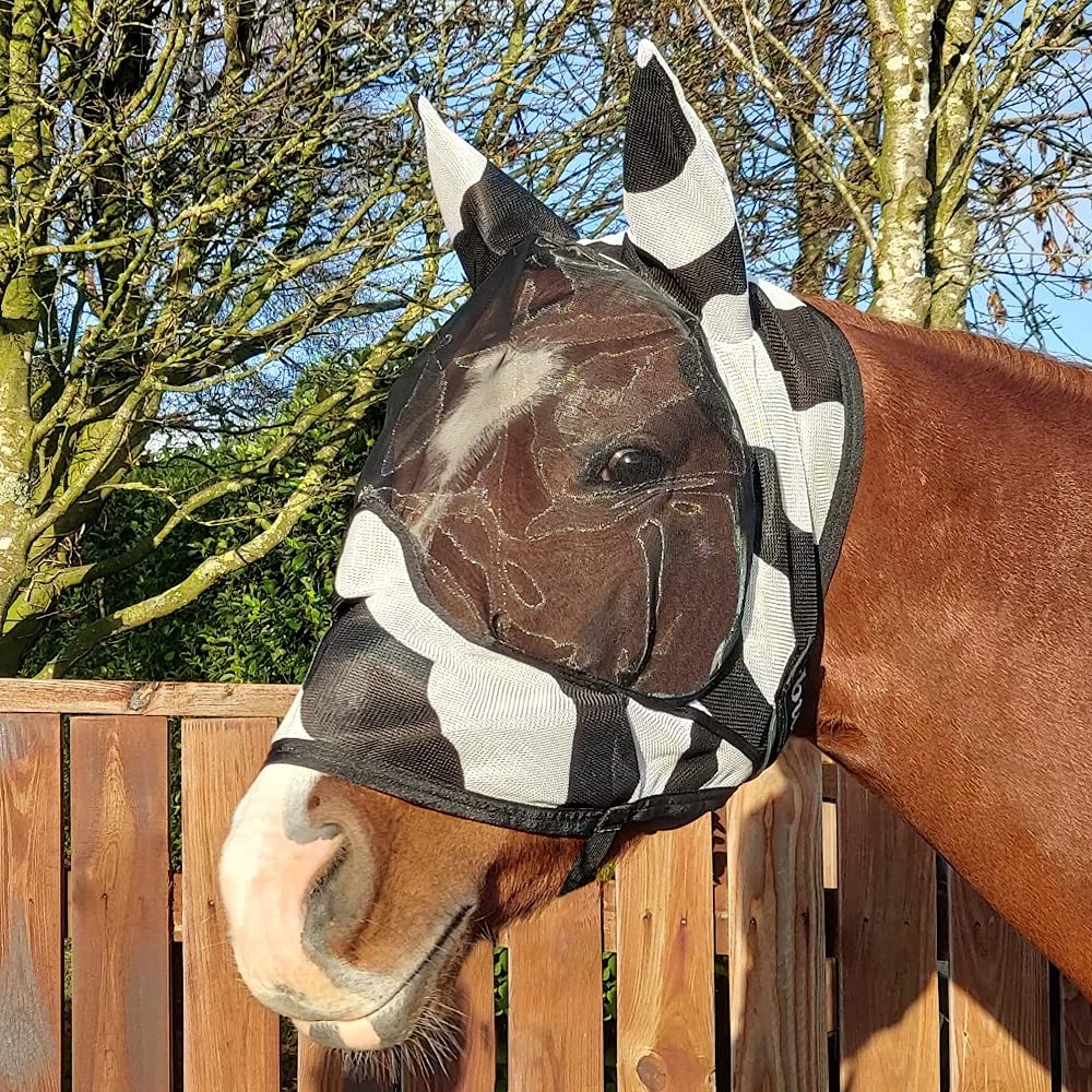 Bucas Buzz-Off Zebra Mask & Ears - Zebra