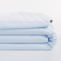 Vista 3 de Serta Cool Air Waterproof Mattress Protector, 54" x 75" Soft and Breathable Mesh Cooling Mattress Topper, 18" Elastic Deep Pocket for Secure Fit