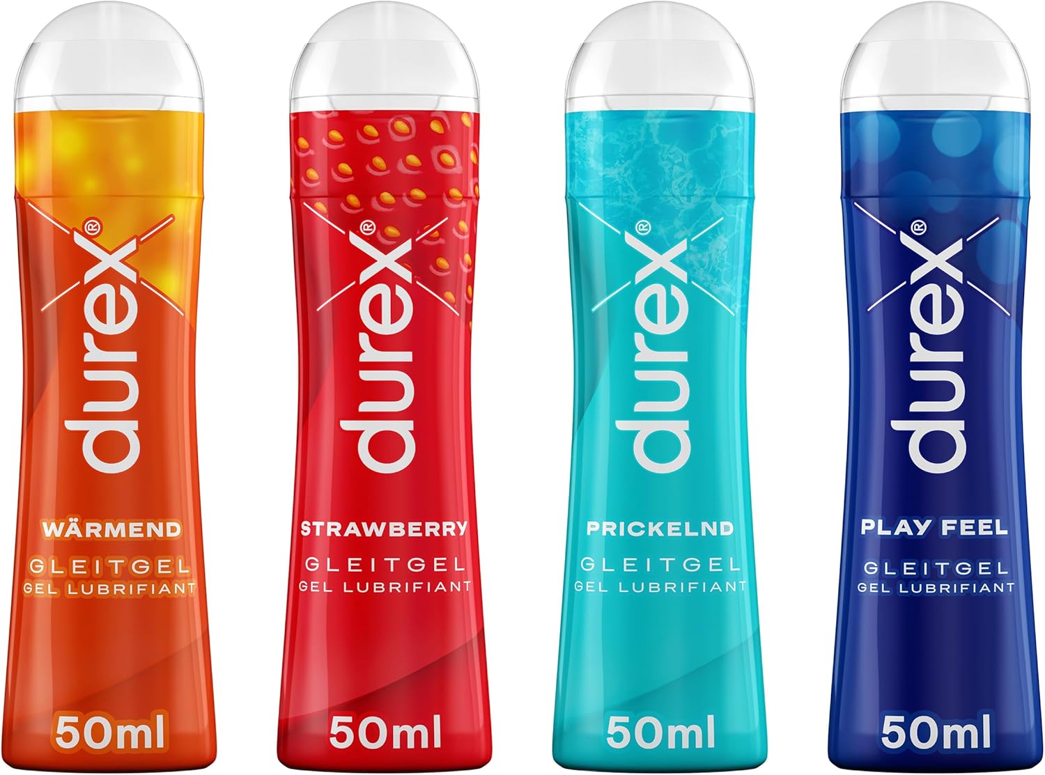 Durex Lubricant Gel Set of 4 for Him and Her with 1 x Durex Play