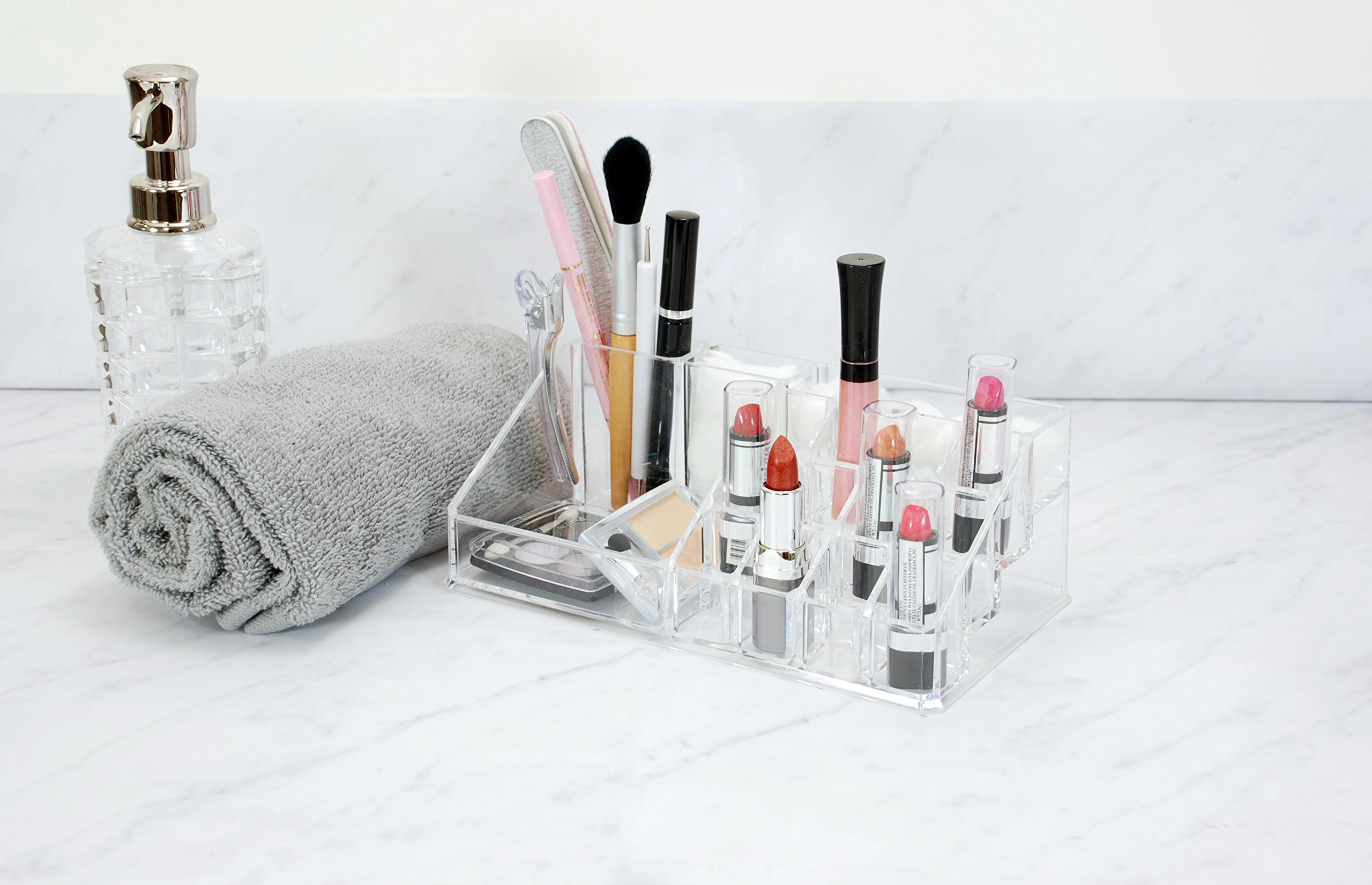 kieragrace Jewelry and Makeup Organizer, 16 Compartments