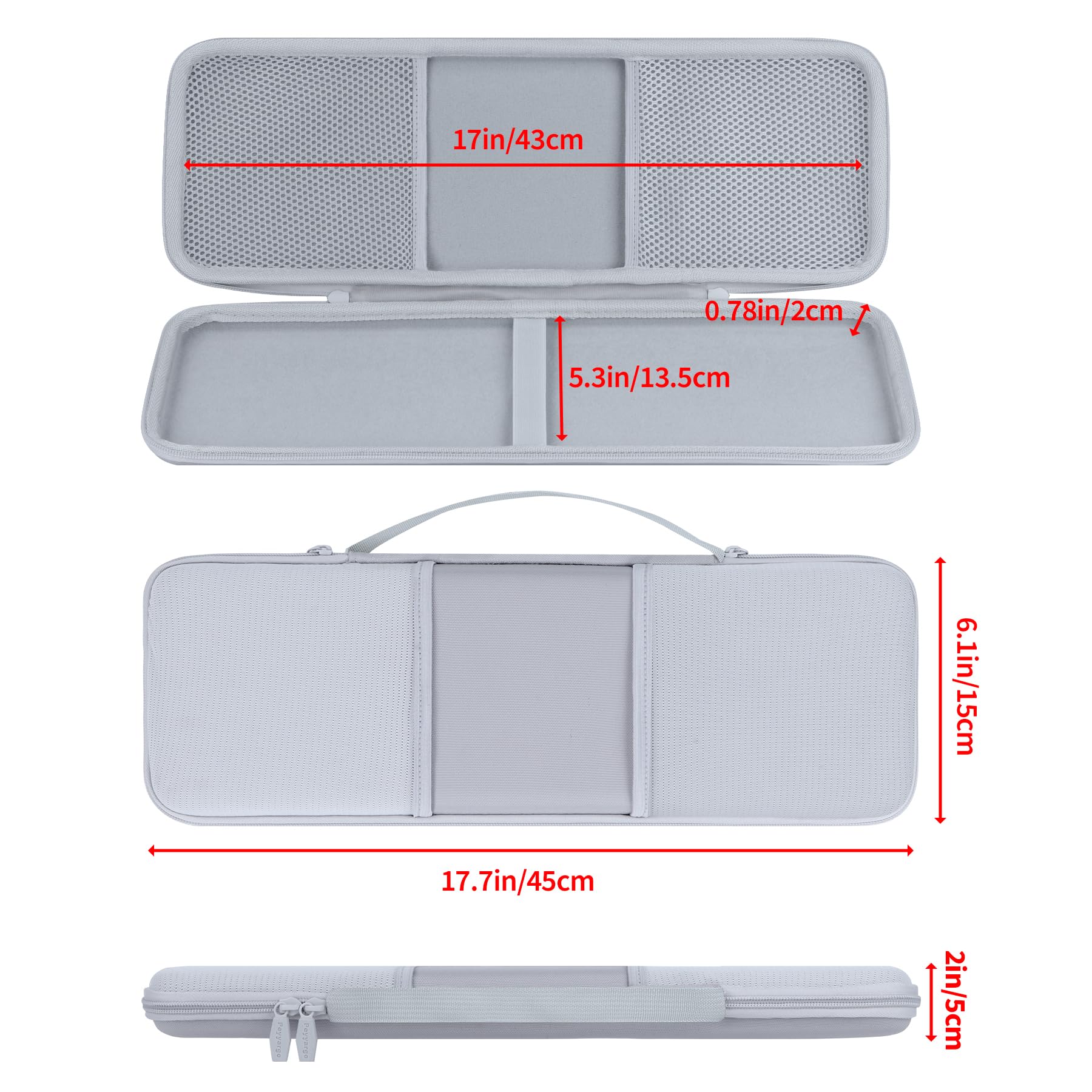 Étui pour Apple Magic Keyboard avec pavé numérique | Coque EVA Rigide, Anti-Chocs & Rayures, Multi-Usages, Compartiments Séparés, Sac Transport Clavier Pavé Numérique