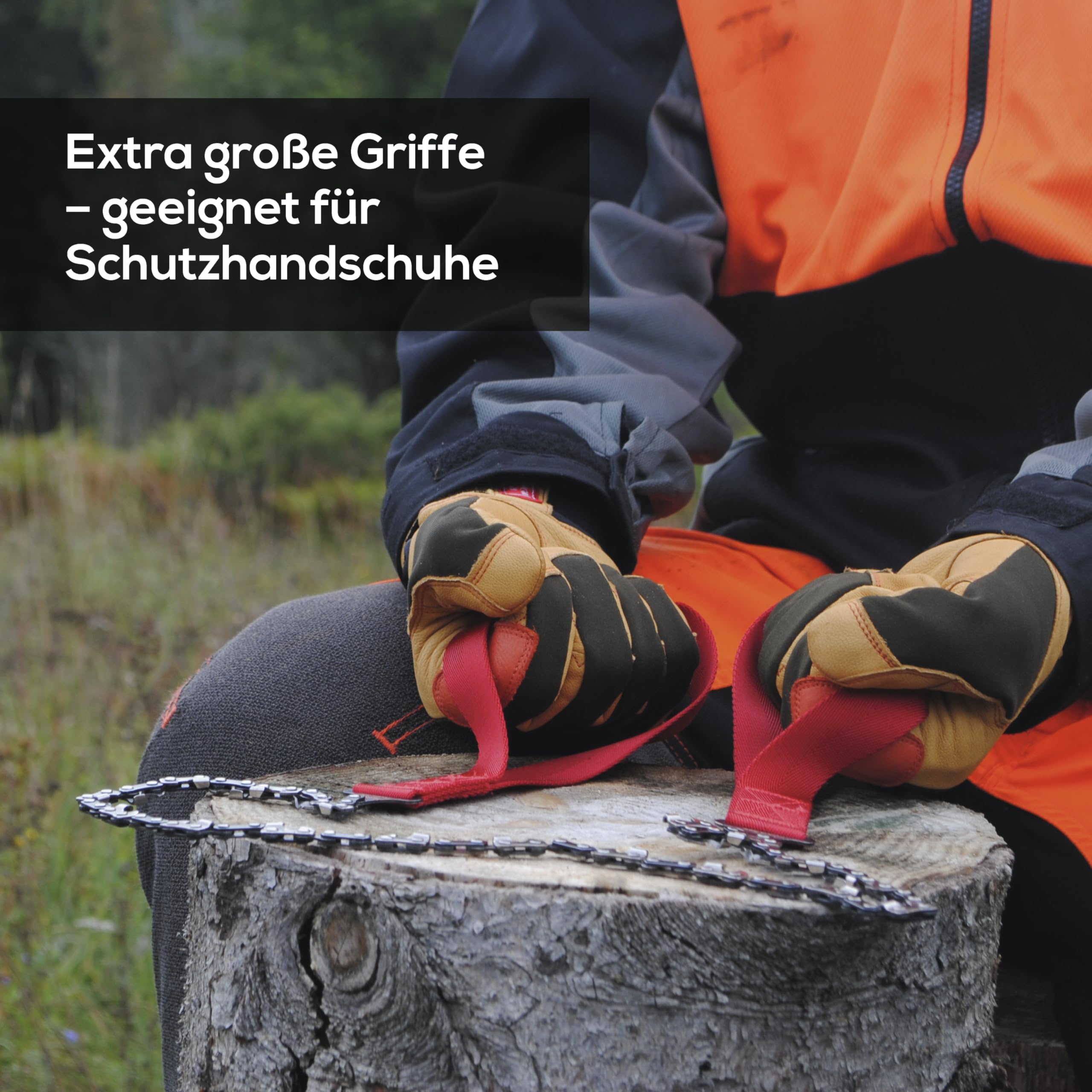Nordic Pocket Saw Handkettensäge 65 cm - Original - Kompakte Handsäge mit Nylontasche für Wandern & Camping - Hand Kettensäge - Outdoor Säge Survival - Seilsäge Holz