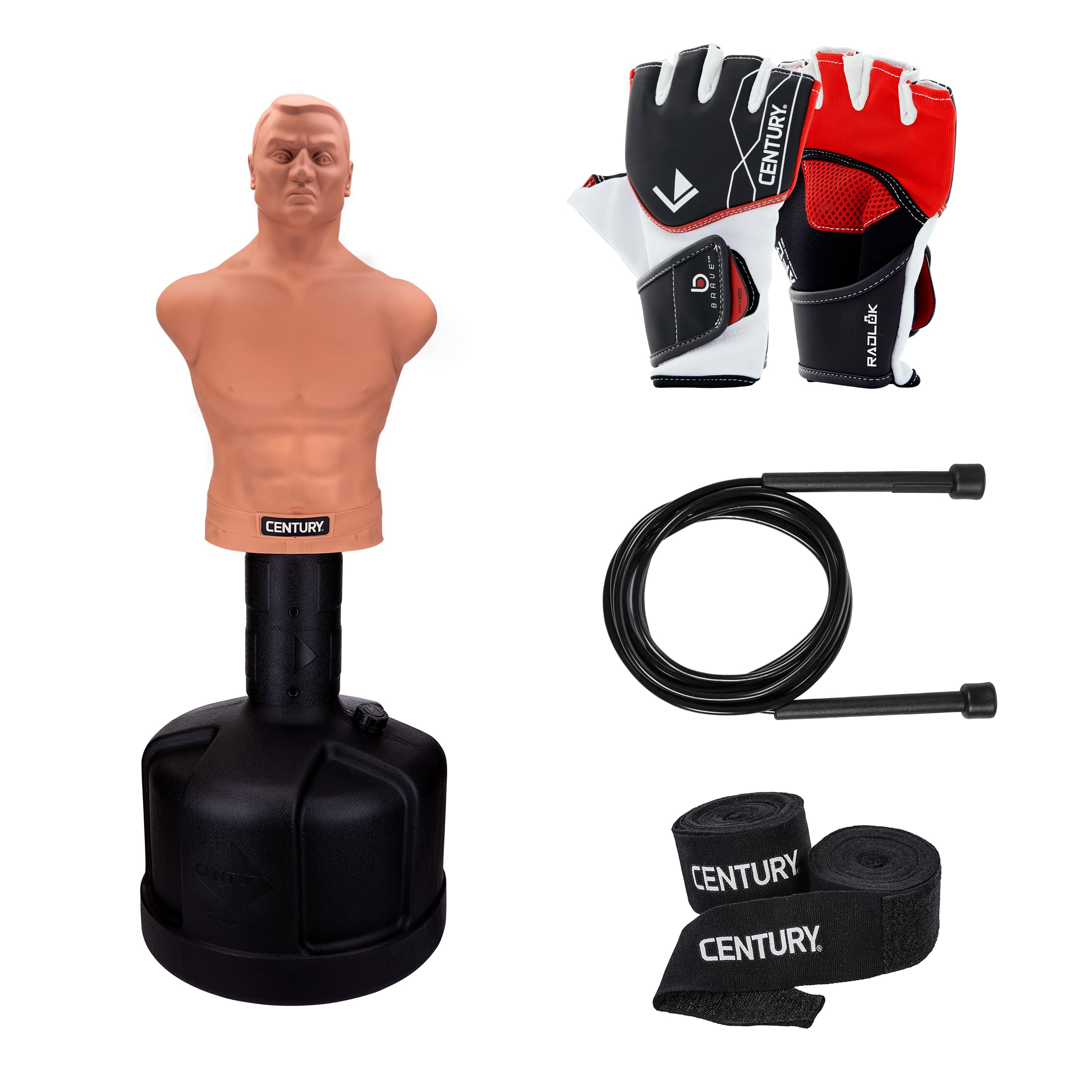 Century BOB Body Opponent Bag | Freestanding Punching Bag | Boxing Bag for Adults | Adjustable Boxing Bag Stand | Kick Boxing Mannequin | Moveable Training Bag for Martial Arts &amp; Boxing