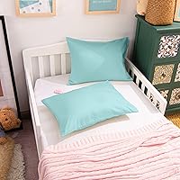 Vista 5 de NTBAY Juego de 2 fundas de almohada de algodón egipcio para niños pequeños, fundas de almohada de viaje de algodón de 500 hilos de 13 x 18 pulgadas