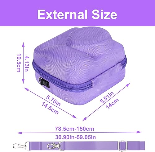 Miniatura 7 de Aenllosi Estuche rígido de transporte para cámara instantánea Fujifilm Instax Mini 1211, morado lila