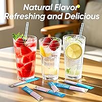 Vista 4 de VitalHarvest 36 Sticks Electrolytes Powder Packets Sugar Free Hydration Packets Electrolyte Liquid Daily IV Drink Mix with White Peach, Low Sodium