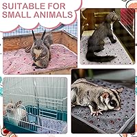 Vista 4 de Reginary 4 mantas impermeables de conejillo de indias lavables de forro polar para animales pequeños, almohadillas de entrenamiento reutilizables