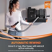 Vista 2 de Giraffe Tools Grandstorm Retractable Vacuum Cleaner Wall-Mounted, Shop Wet Dry Vacuum Cleaner with 6 Nozzles for Car Detailing Remote Control Garage