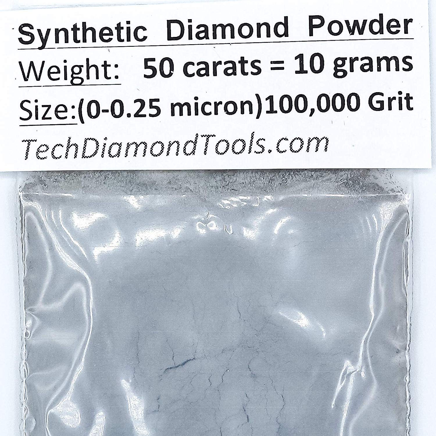 TechDiamondTools Diamond Powder for Polishing Glass Quartz Marble Rock Jewelry Stone Windshield Travertine Gemstone 100,000 Grit - 0-0.25 Microns - 50