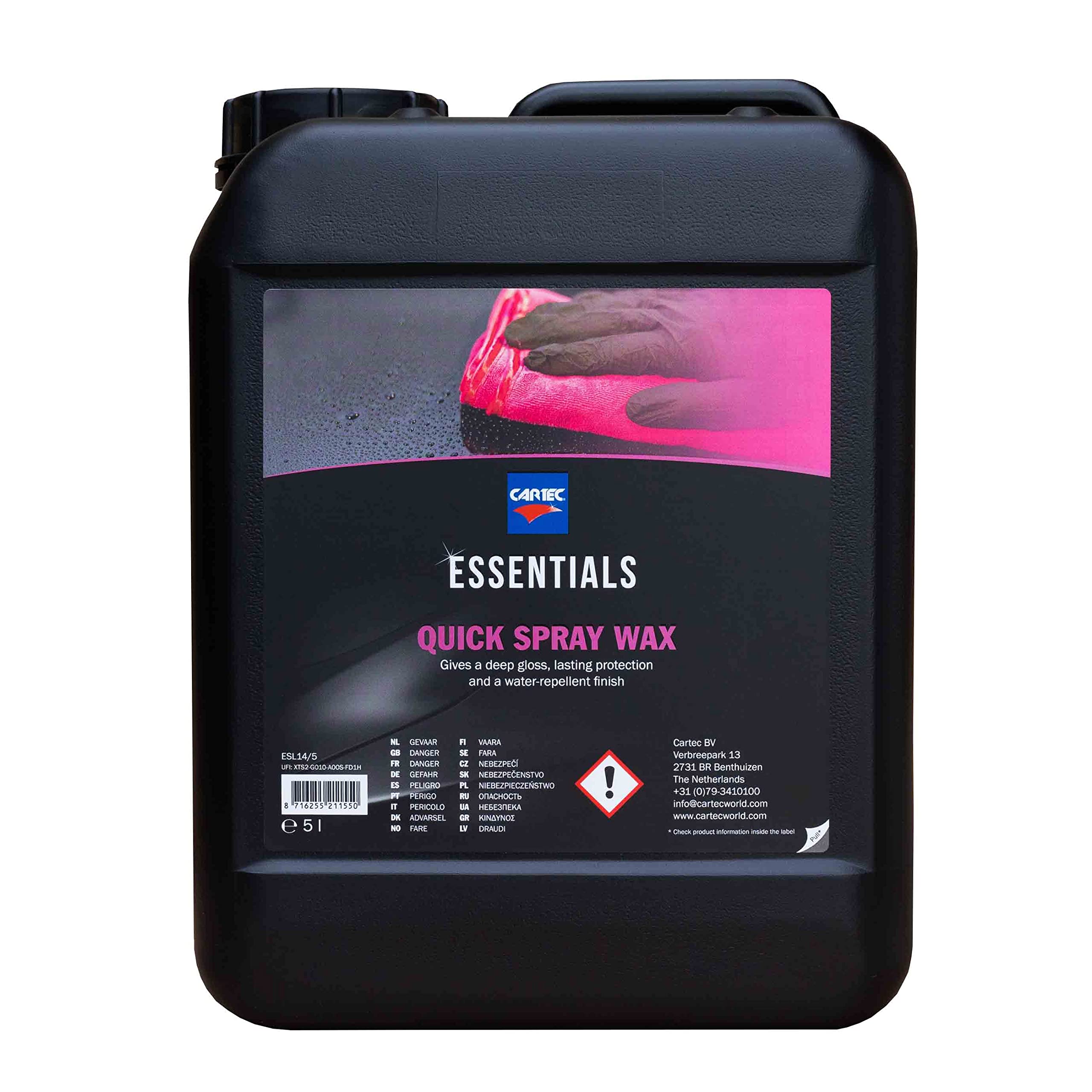 Cartec Essentials - Cera en spray para coche, protección para coche, 5 L