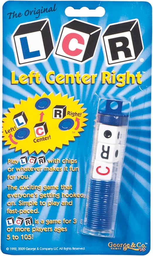 LCR Left Center Right Dice Game Random Color Toys & Games