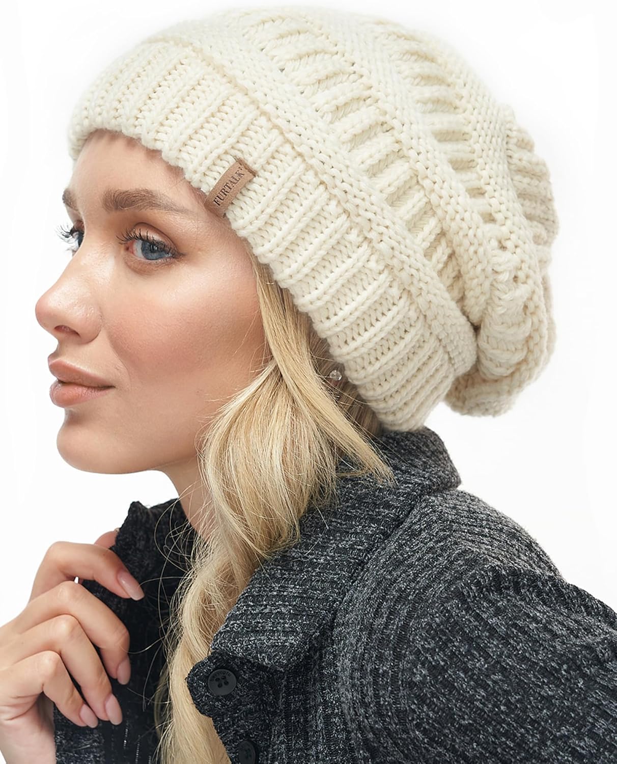 FURTALK Womens Winter Knit Slouchy Beanie Hat with Kuwait Ubuy