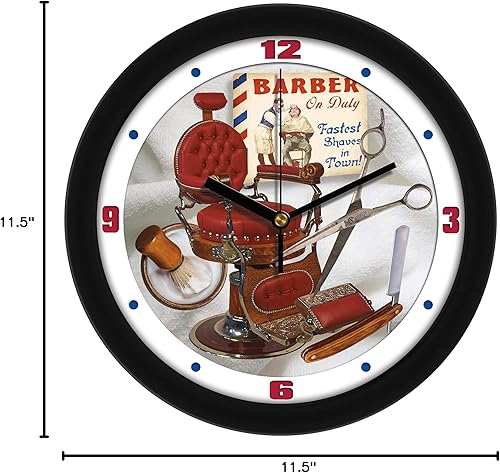 Miniatura 2 de Old Time Barbershop - Reloj de pared retro