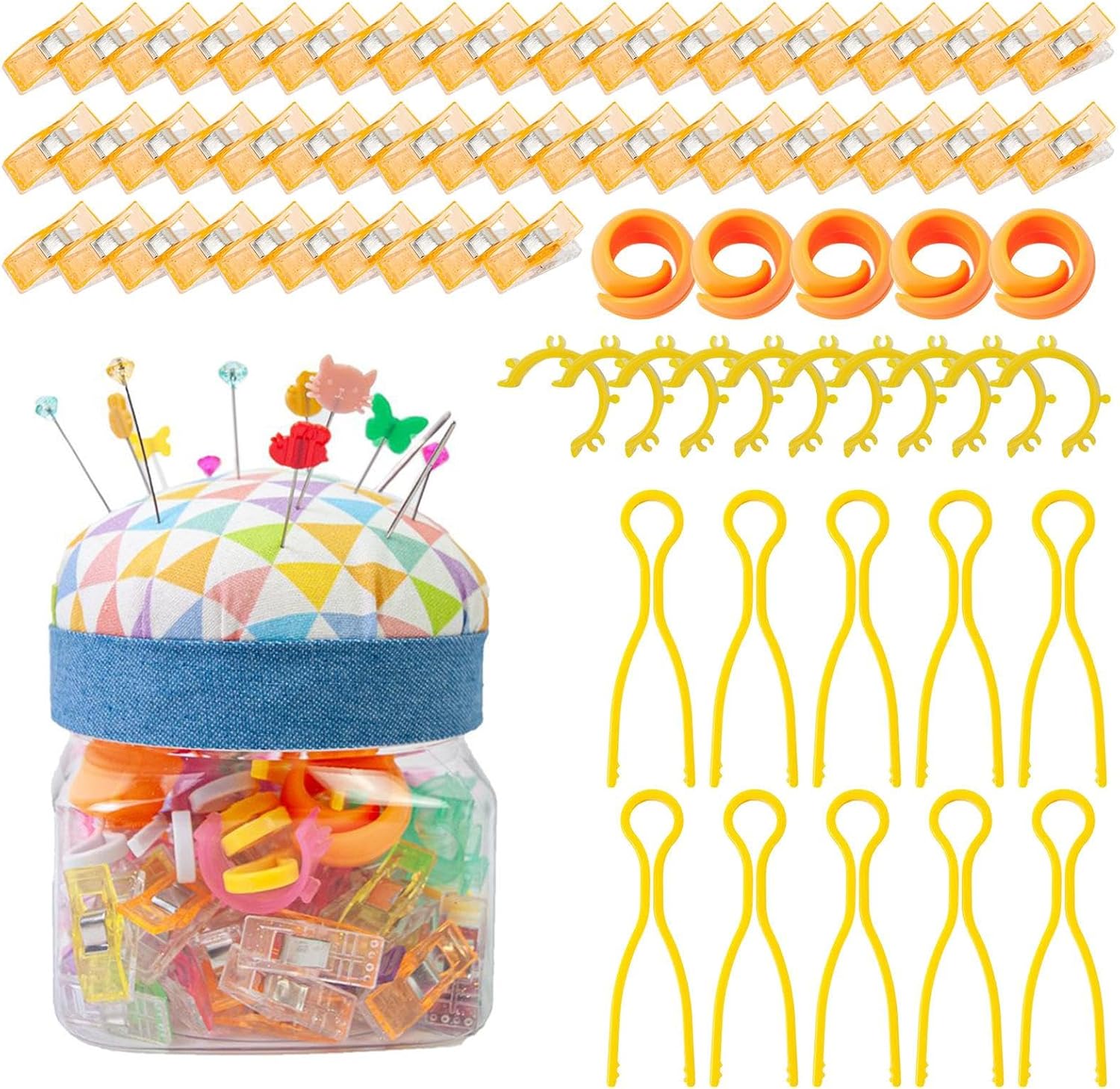 Sewing Clips with Jar Complete Set of 76 image 5
