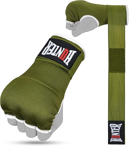 Miniatura 15 de HUNTER - Guantes interiores acolchados con gel y vendas de mano para boxeo, vendas elásticas de entrenamiento rápido para hombres y mujeres,