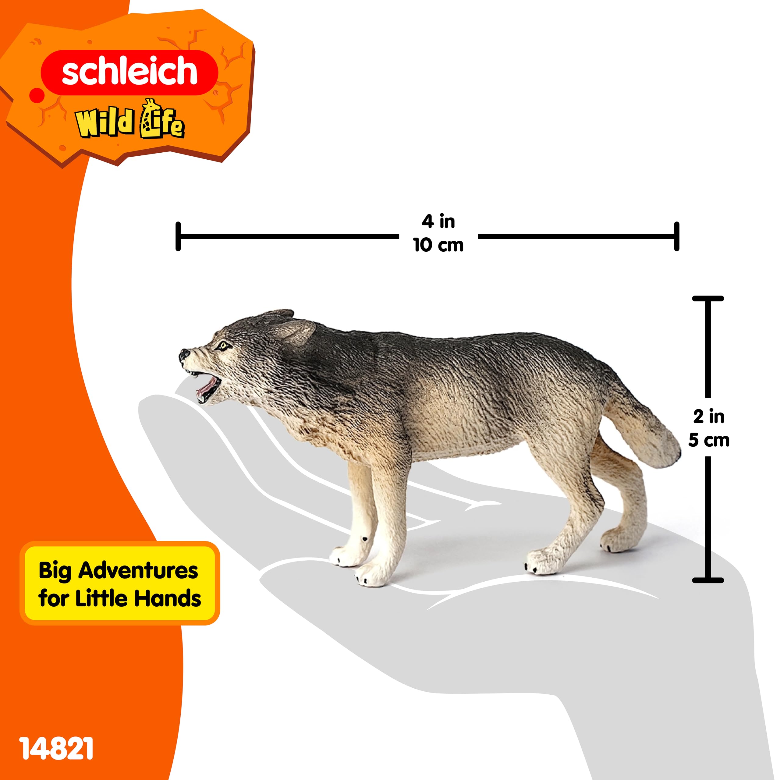 Amazon.com: Schleich Wild Life Realistic Prowling Gray Wolf