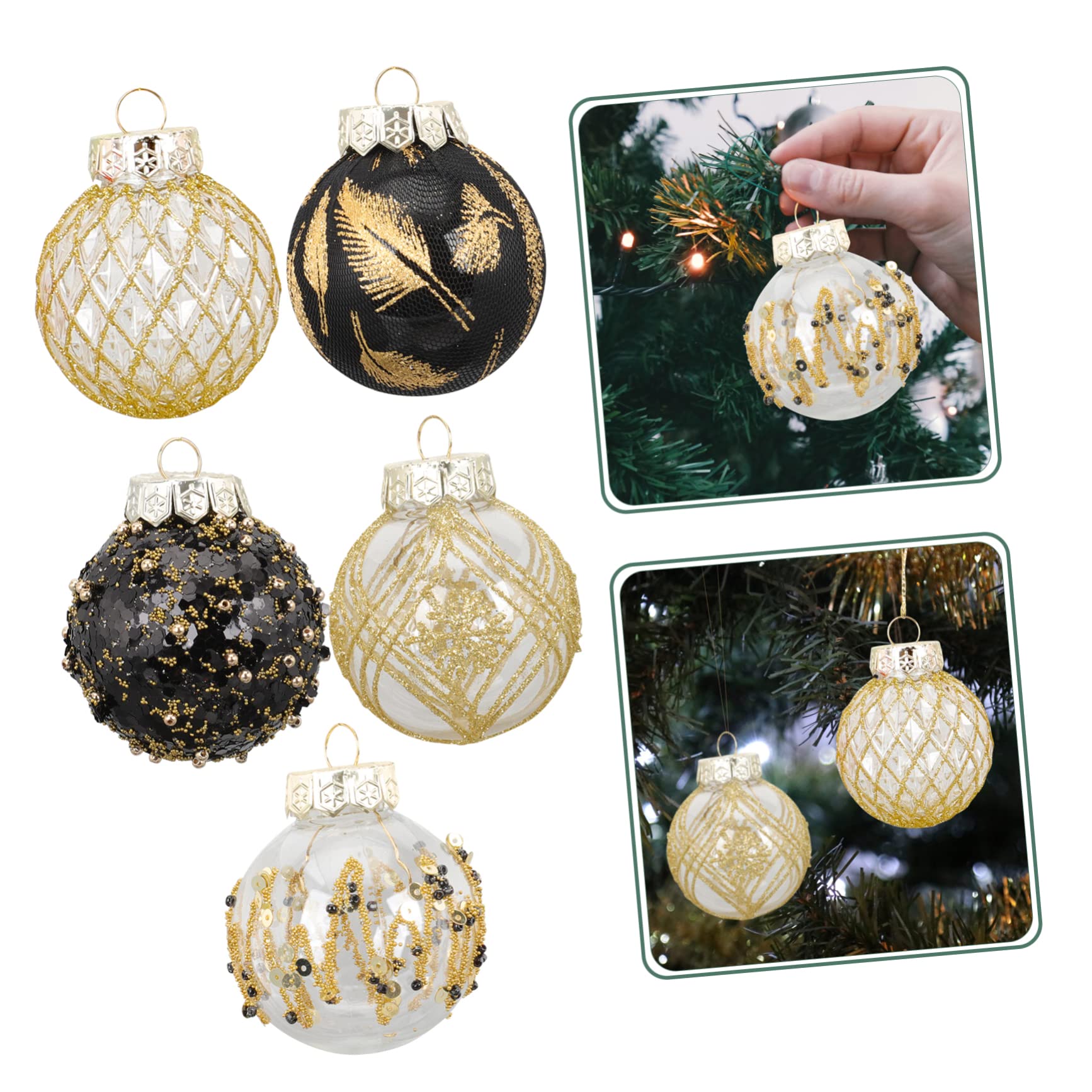 Cabilock 25pezzi Palline di Natale Decorative Sospese per Albero di Natale Oggetti di Scena per Decorazioni Natalizie Ciondoli per Decorazioni Palline Sospese per Festa