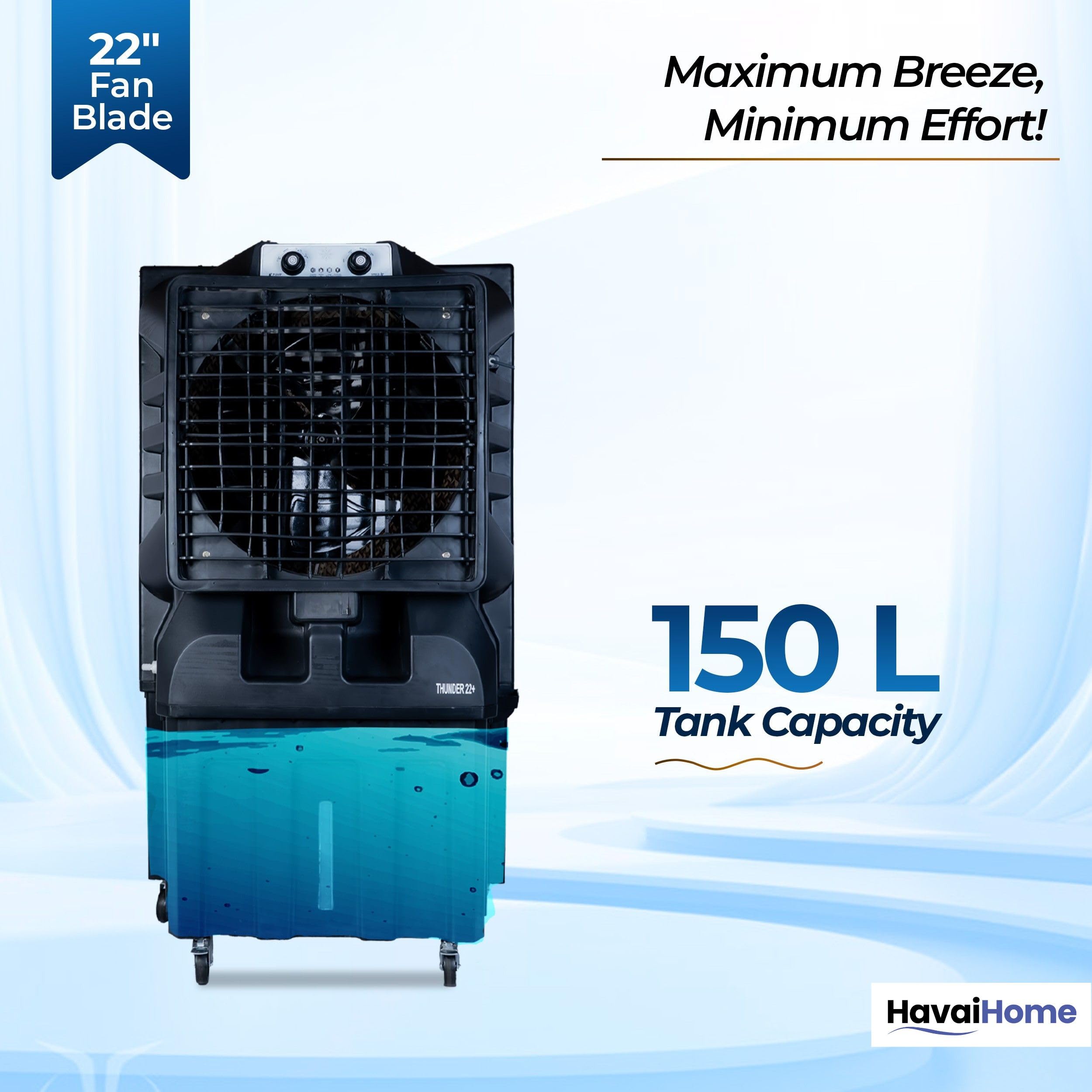 Havai Thunder 22+ Desert Cooler, 22 Inch Aluminium Blade 1