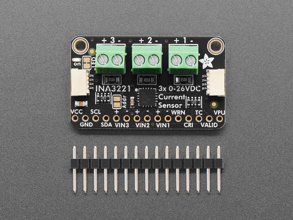 Adafruit INA3221 Dreifacher 0-26V DC ±3,2A Leistungsmonitor, STEMMA QT/Qwiic, 6062