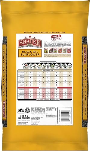 Miniatura 3 de Shafer Seed 51041 - Bolsa de 40 libras, aceite negro, girasol, alimento para pájaros silvestres y alimento para pájaros silvestres Wagner's 13010,