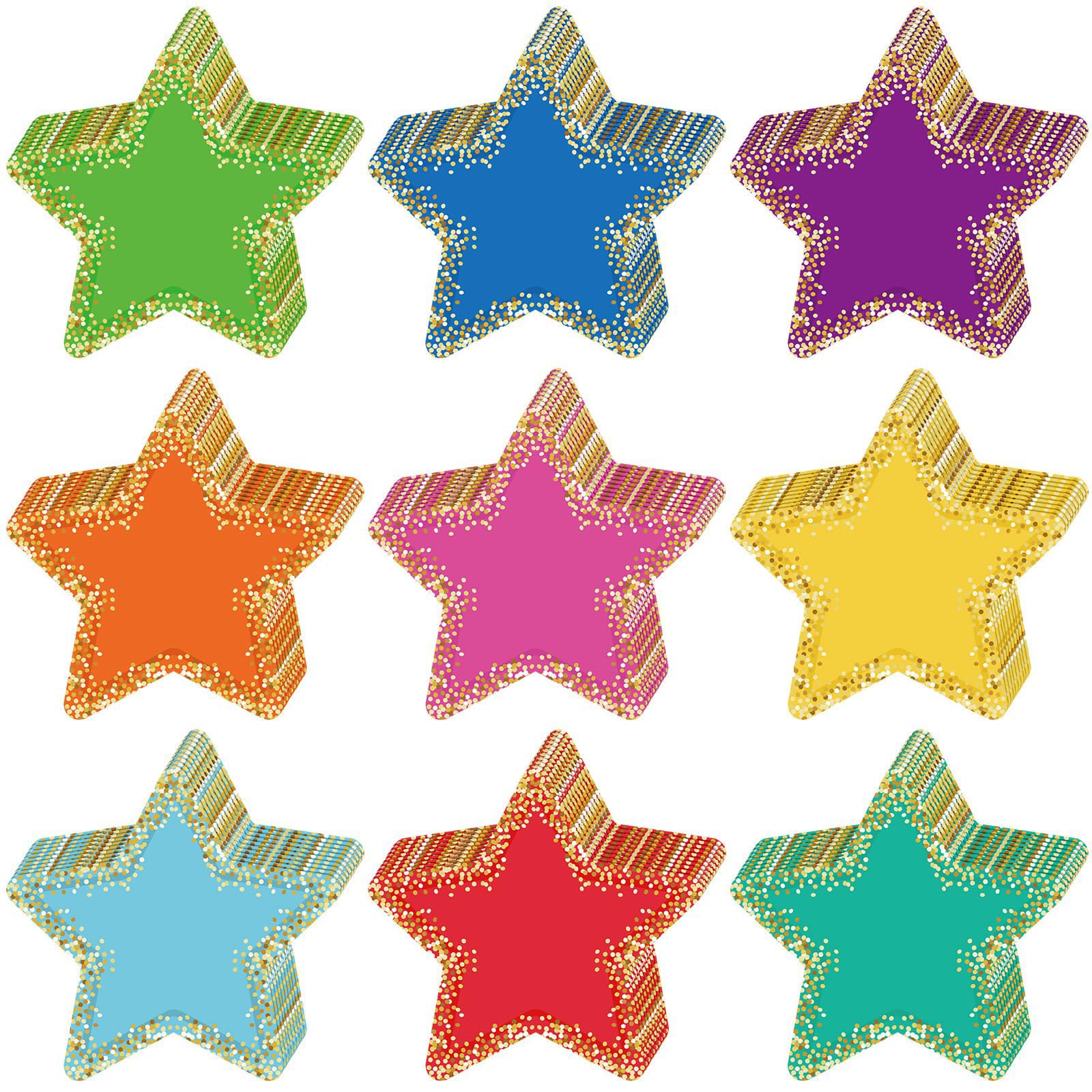 Buxuaaaa 108Pcs Star Cutouts Paper 5.5Inch Five Pointed Star Confetti Cutouts For Wedding Christmas Classroom Bulletin Board For Bulletin Board