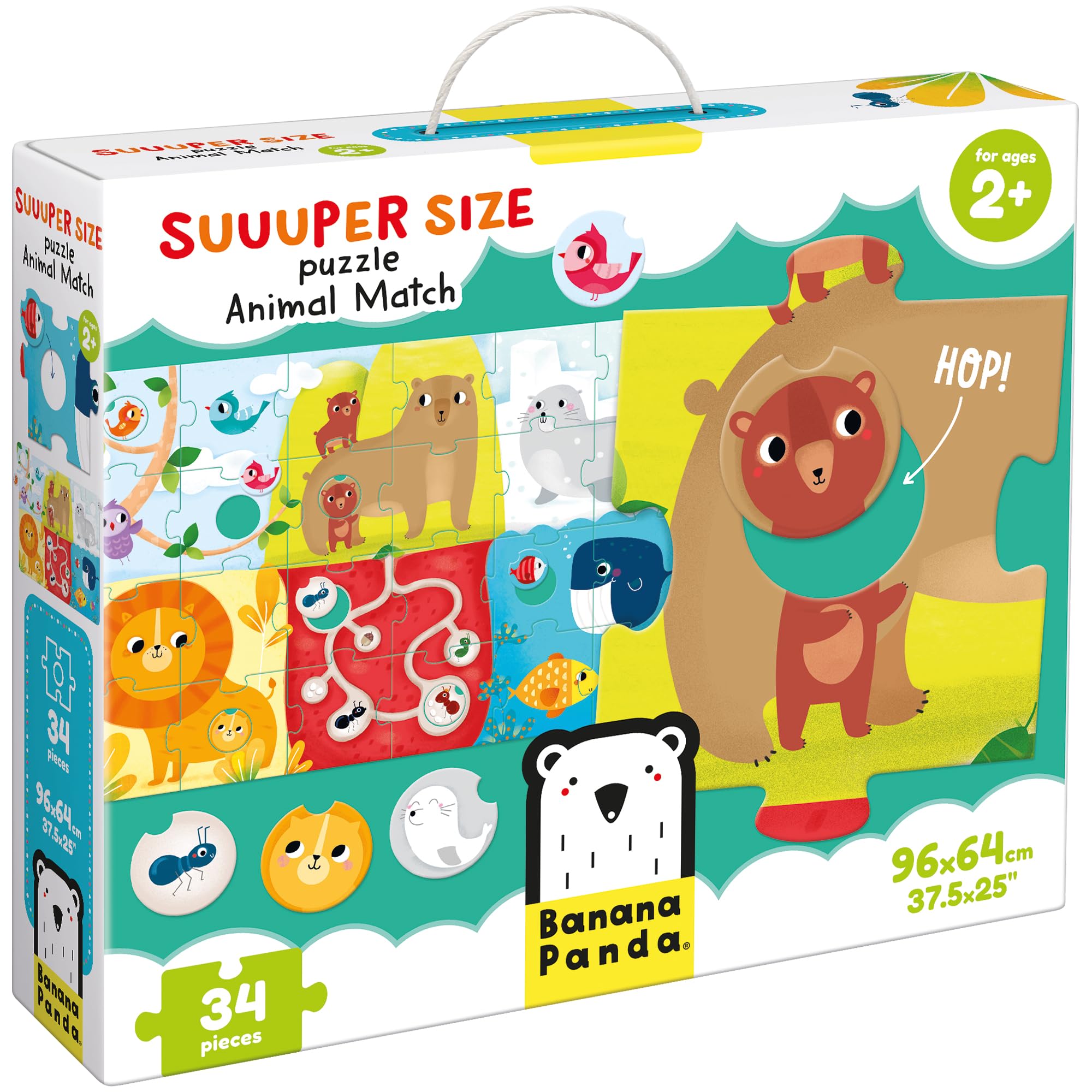 Banana Panda Suuuper Puzzle géant pour Enfants à partir de 2 Ans - Puzzle géant pour Enfants à partir de 2 Ans - Multicolore