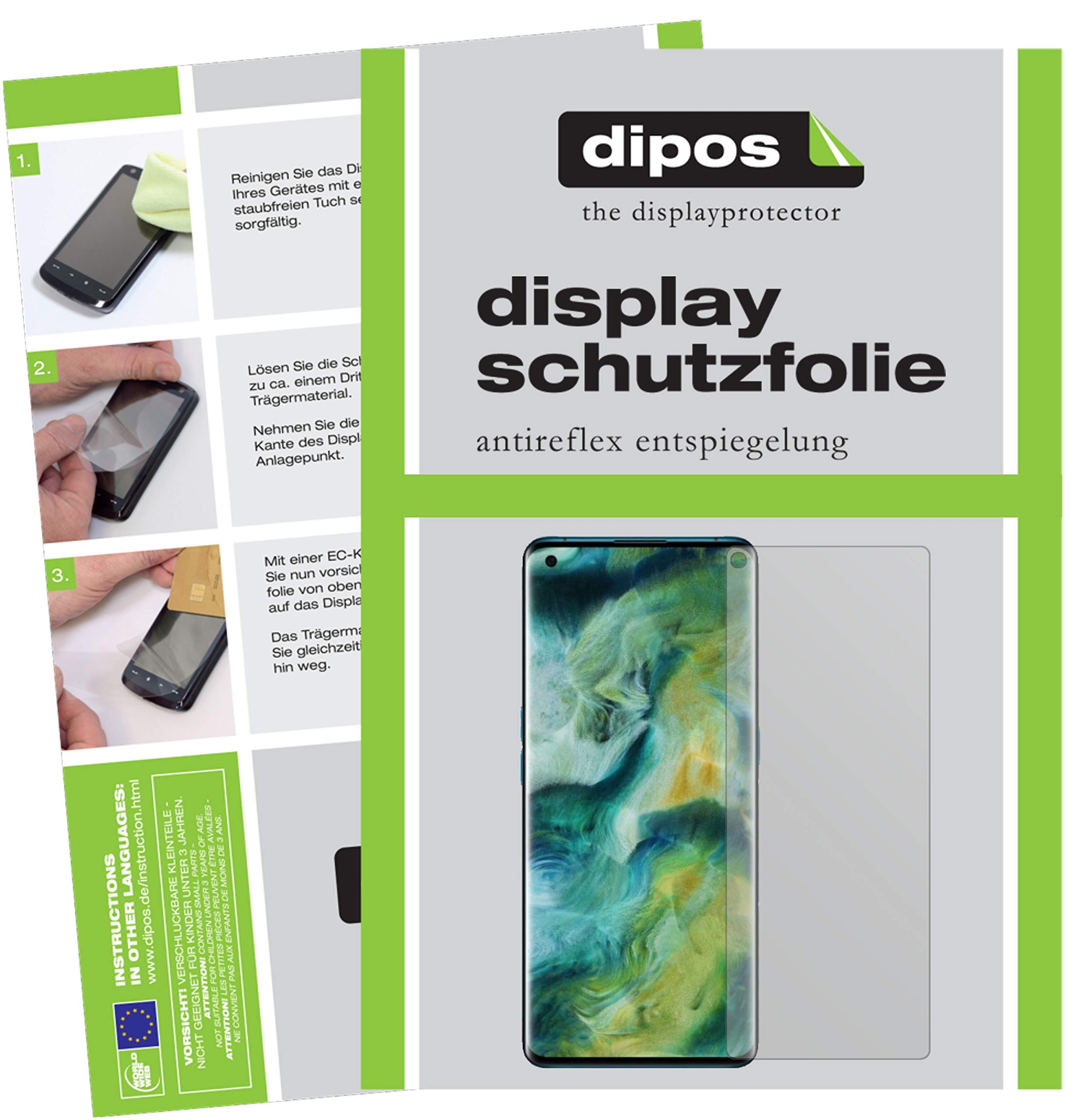 dipos I 2X Pellicola Protettiva antiriflesso Compatibile con Oppo A96