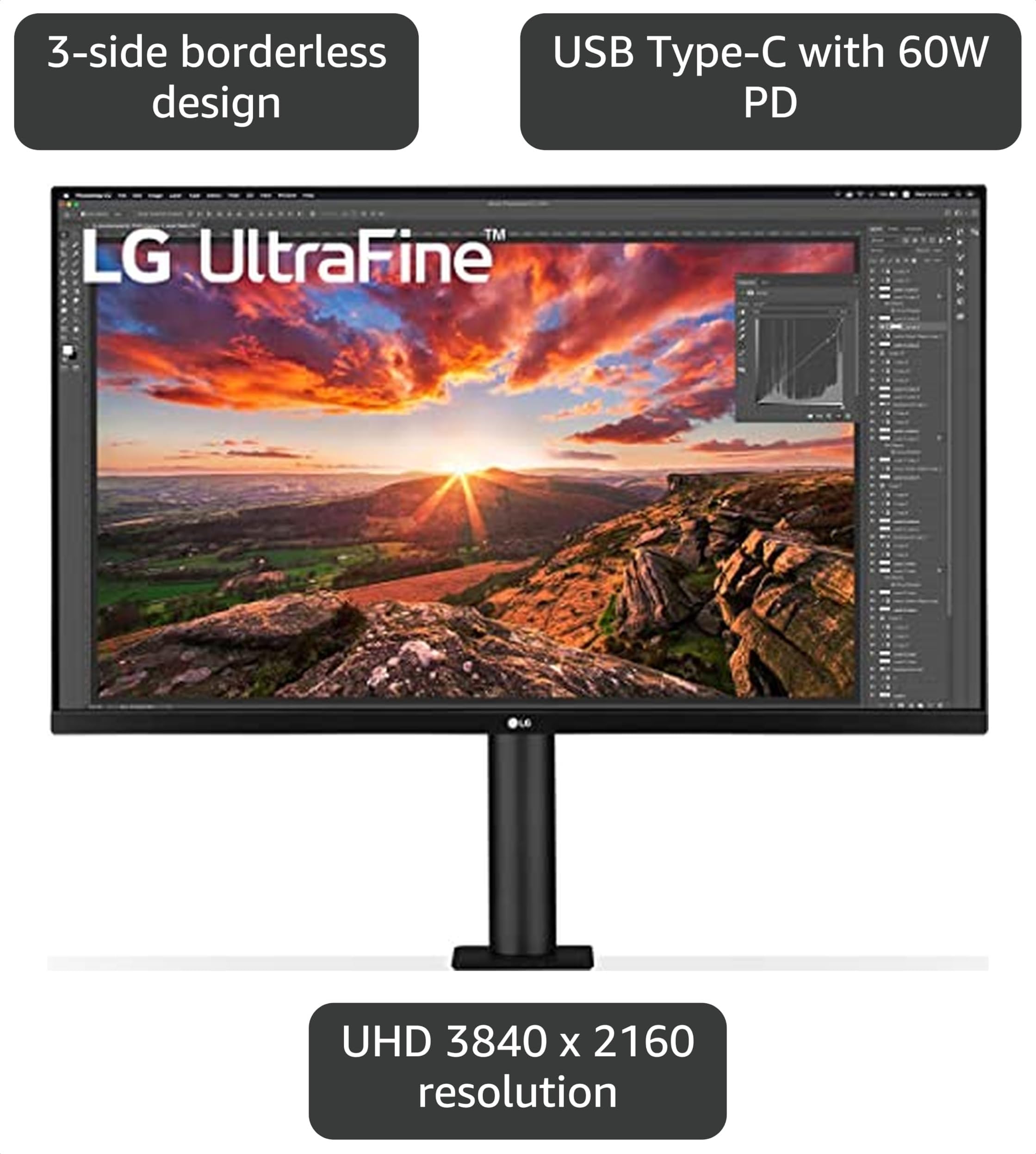 LG 31.5インチ　4Kモニター 32UN880-B ① Amazon.com: LG 32UN880-B 32