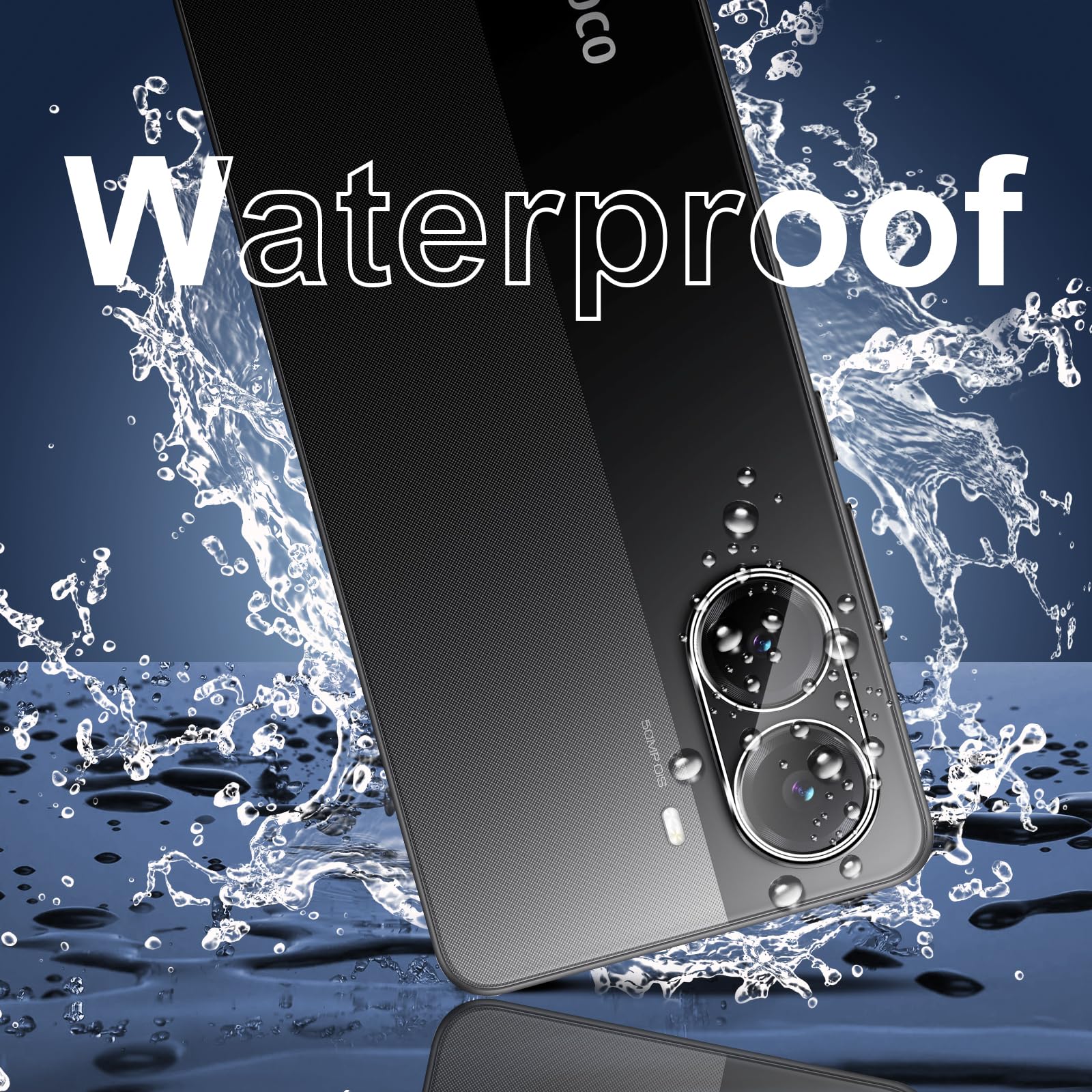 Protezione Vetro Posteriore Fotocamera Per Xiaomi Poco X7 Pro - 9H Nero