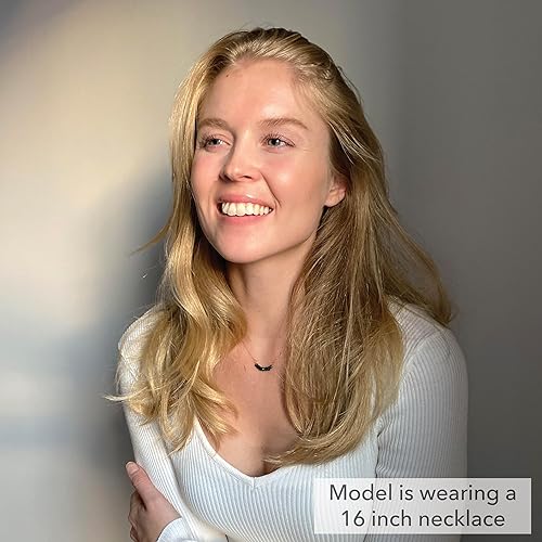 Miniatura 5 de Rebecca Anne Handmade Jewelry Birthstone Bar Necklace, Rose Gold September Sapphire Necklace, 16" with 2" Extender, Personalized Layering Necklace