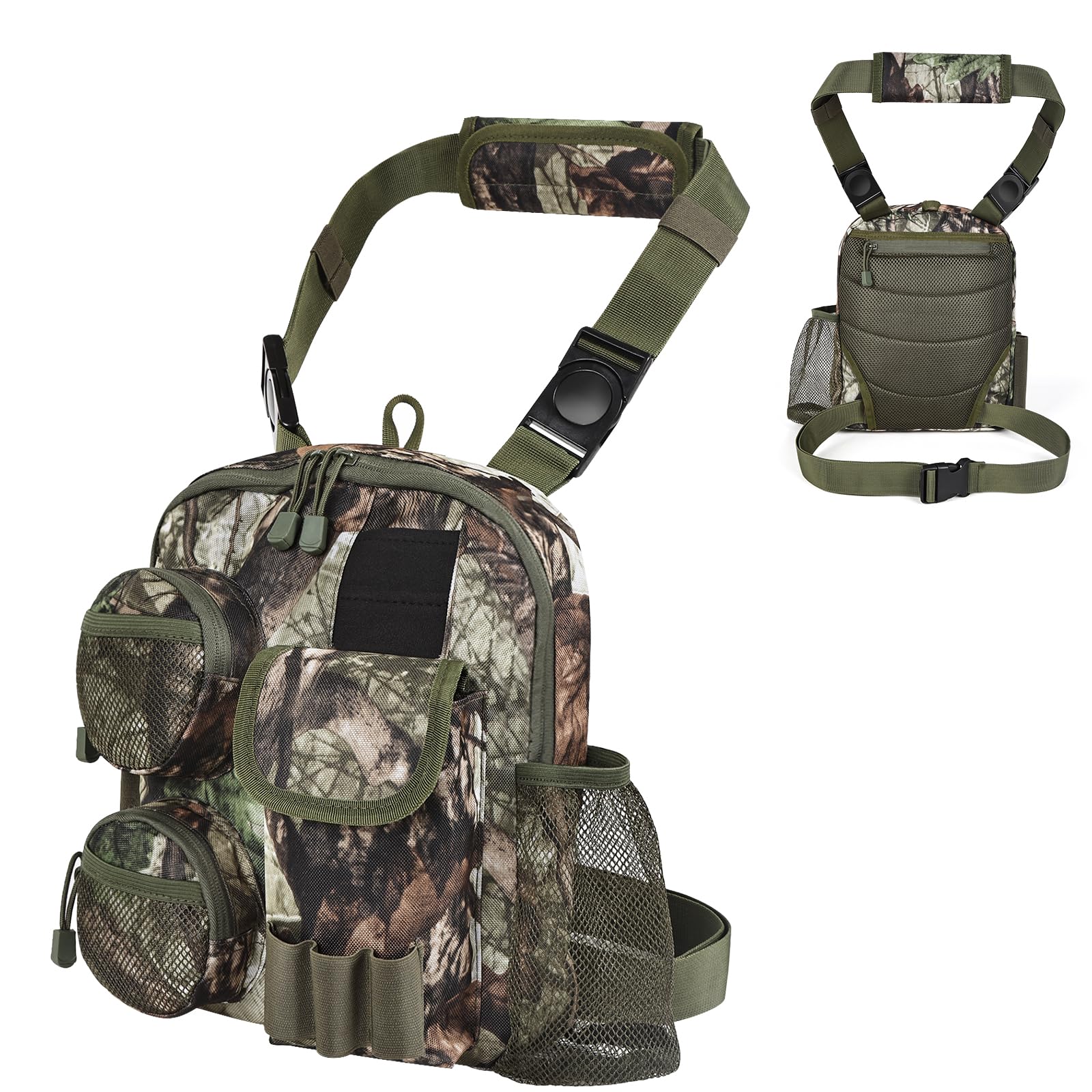 Tactical Shoulder Bag Outdoor Military Sling Bag Crossbody Turkey Hunting Bag Sports Chest Pack for Hunting, Hiking, Fishing, Lightweight Carry Pouch