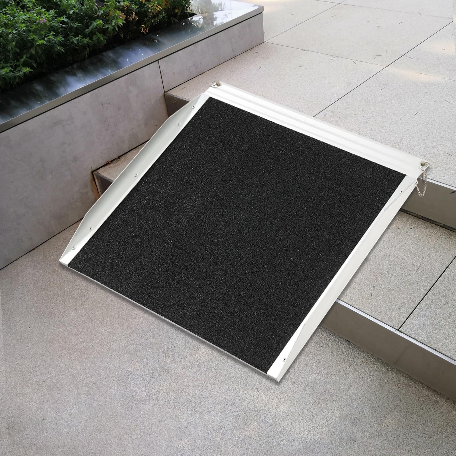 Rampa per sedia a rotelle, rampa per sedia a rotelle, rampe portatili per sedie a rotelle per scale ostacoli casa passi 62x73x5 cm