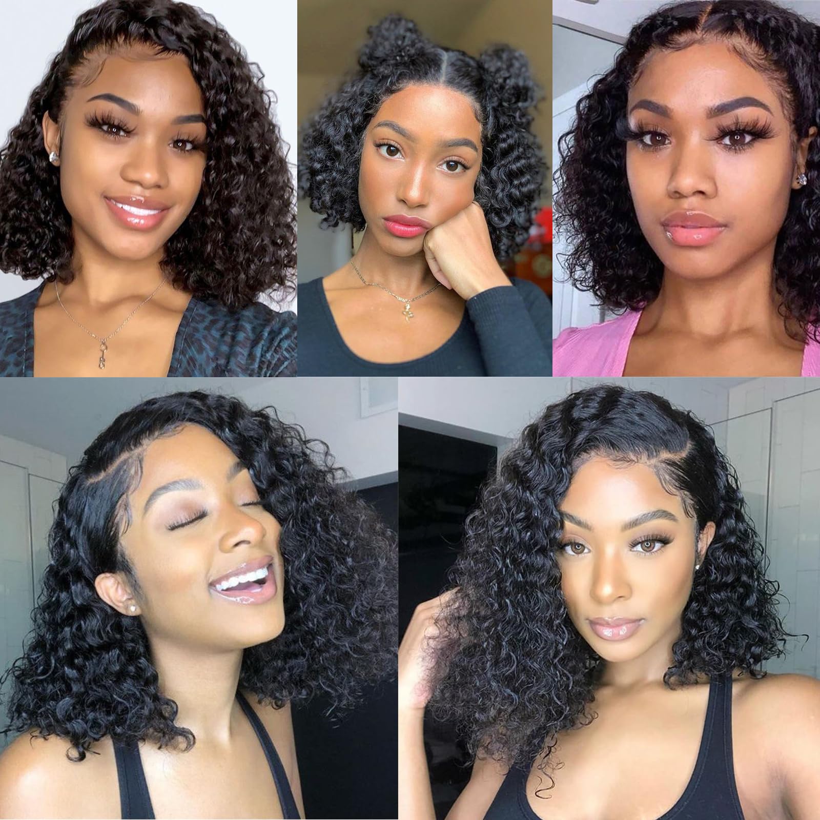 12” Wefted Batch Caribbean Virgin Hair 10 12 14 Inch Water Wave Bundles - 100% Unprocessed  main image 4