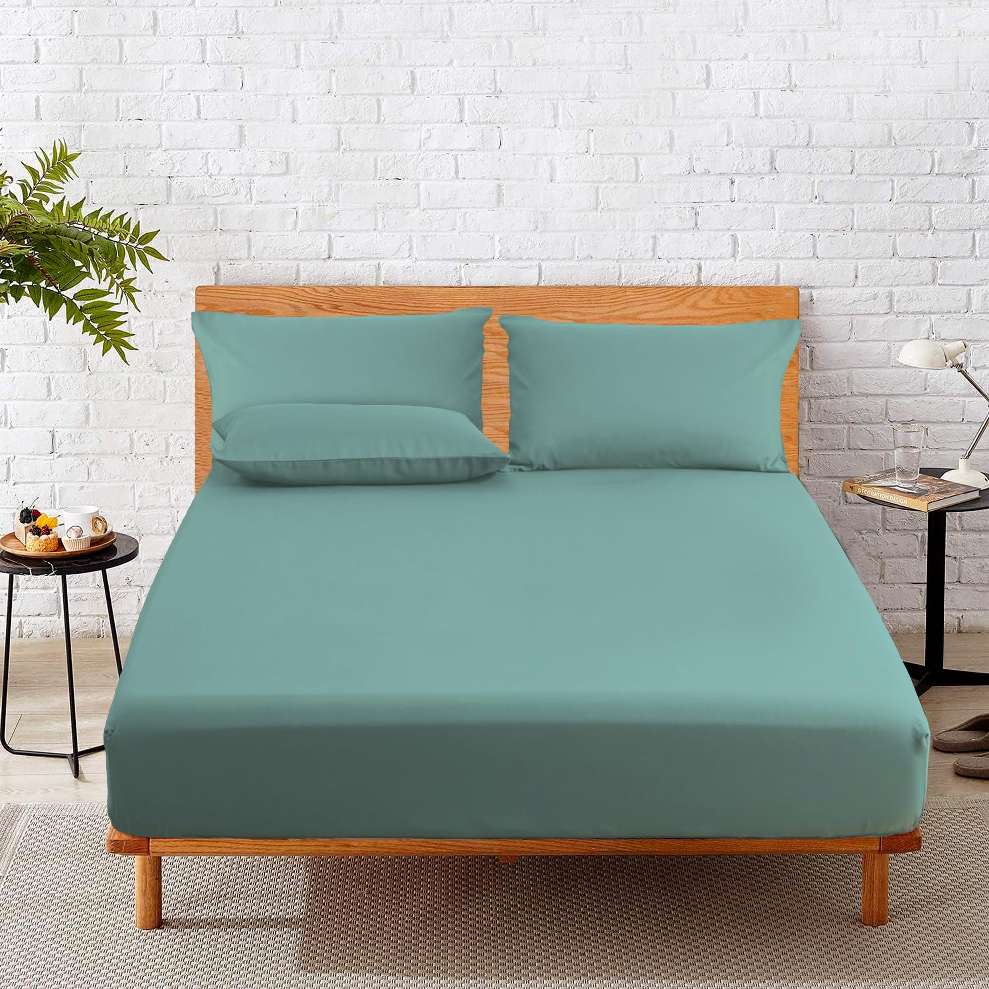 HOME SWEET HOME UK 25cm Deep Fitted Sheets Small Single Bed 100% Polly Cotton Fitted Bed Sheets Small Single Machine Washable Fade Resistant Bed Sheets Fitted — image 1