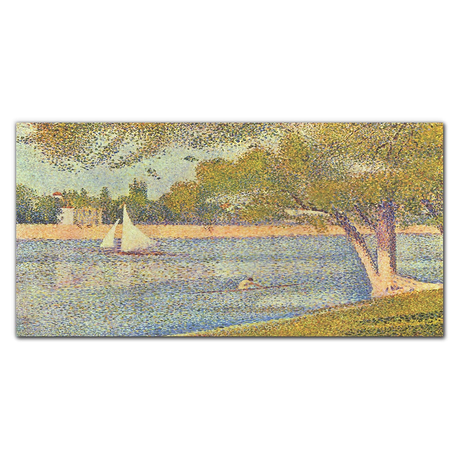 Impression Seine Bateaux pour salon moderne 140x70 - 8