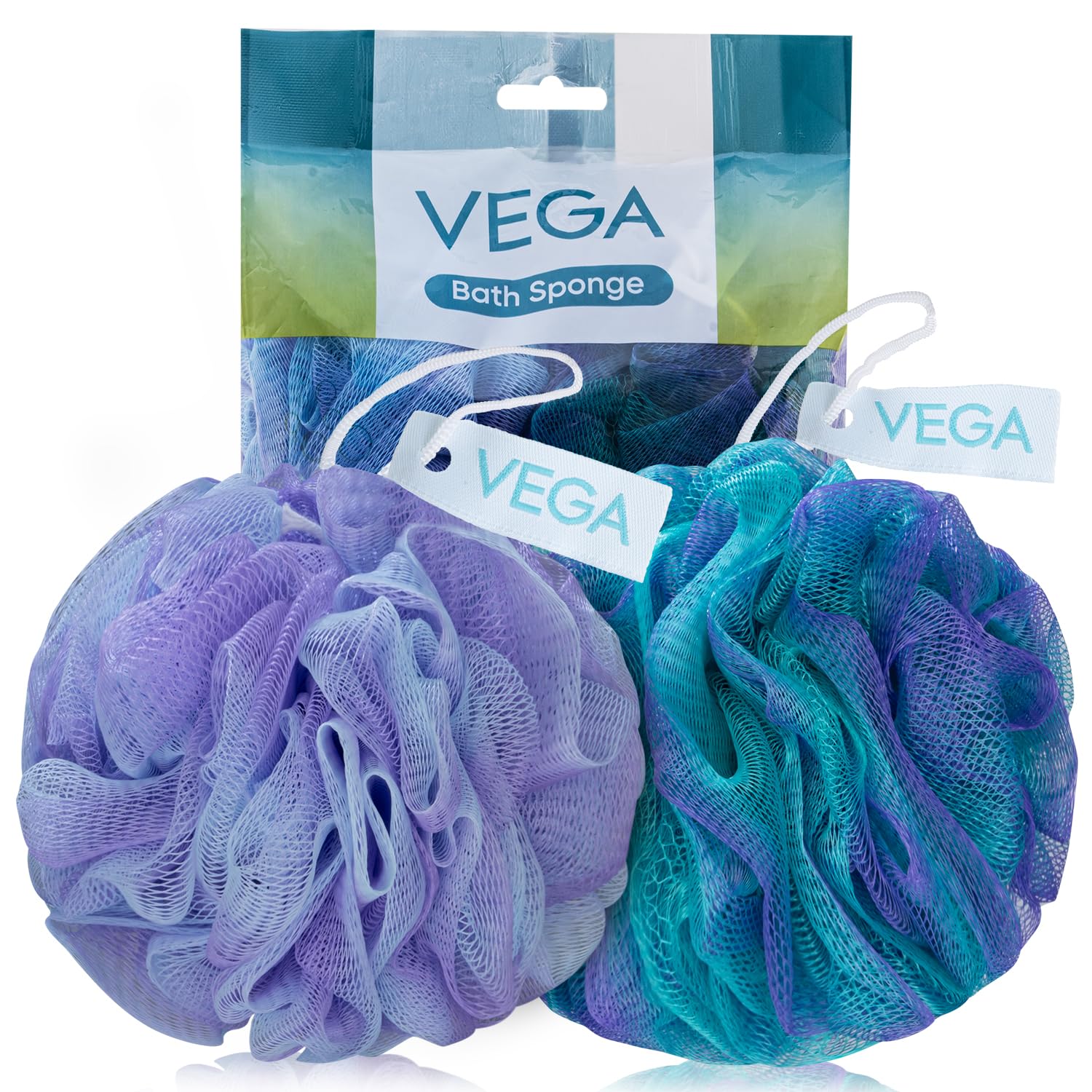 Vega Duo Splash Bath Sponge Bath Loofah for Men & Women | Soft Exfoliating Body Scrubber | Gentle Shower Pouf Sponge for Dead Skin Removal & Smooth Skin | Premium Bath Loofah Pack of 2 (BA-3/37)-image-38