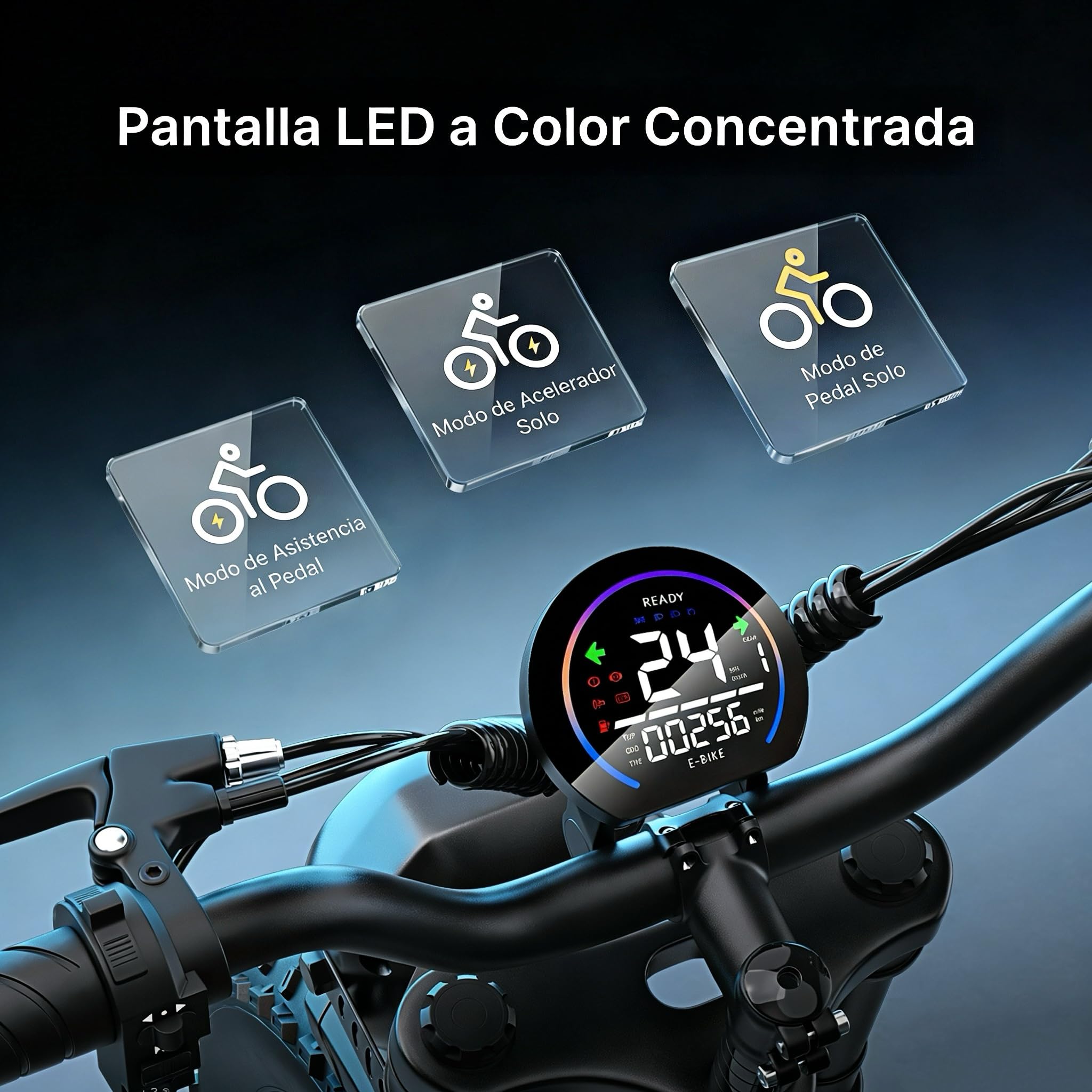 DEEPOWER QS7 Bicicleta Eléctrica, Batería Extraíble 48V 60Ah/35Ah/20Ah, Autonomía 110-250KM, Motor con Par 120N·m, Neumáticos Anchos 20'' x 4.0, 7 Velocidades, Suspensión Hidráulica Completa